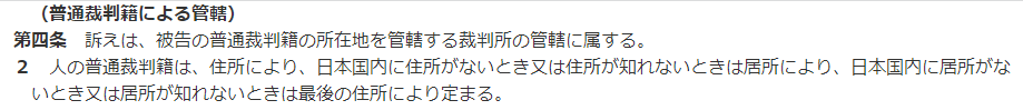 民事訴訟法4条